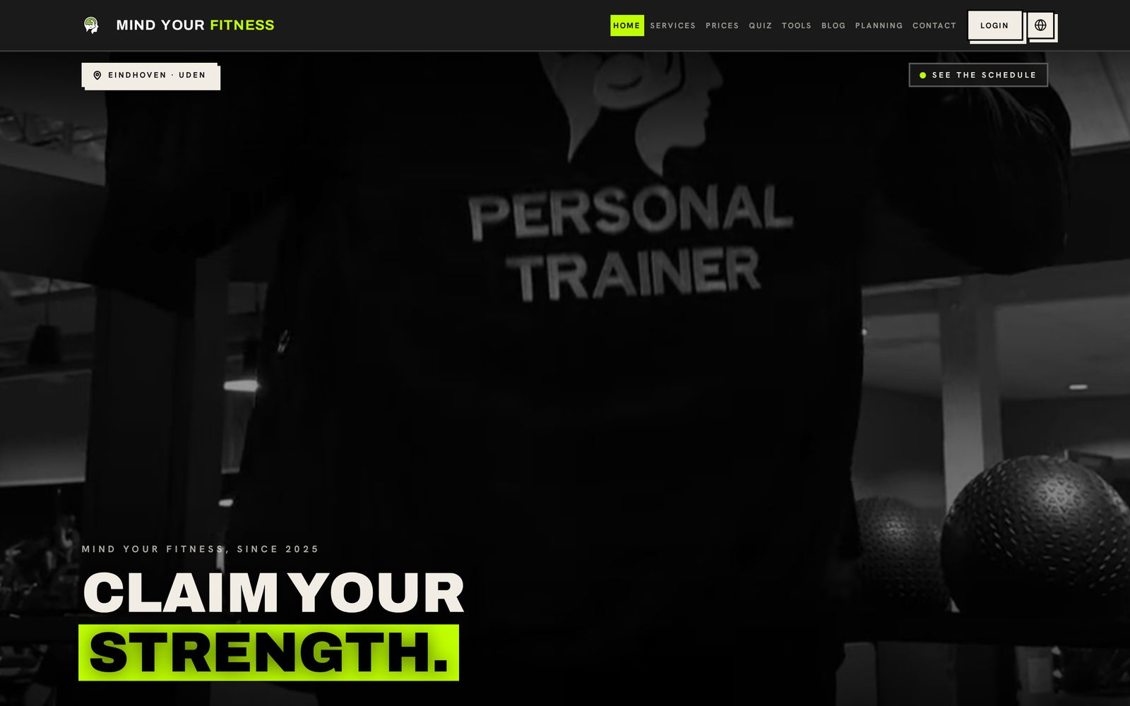Mind your Fitness project interface